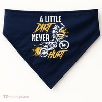 Dirt Bike Dirt Never Hurt Motocross USA-Made Doggie Bandana thumb 0