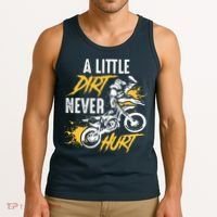 Dirt Bike Dirt Never Hurt Motocross Tank Top thumb 3
