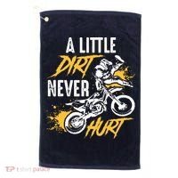Dirt Bike Dirt Never Hurt Motocross Golf Towel thumb 0