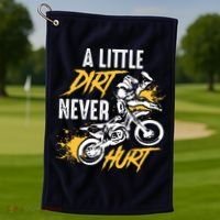 Dirt Bike Dirt Never Hurt Motocross Golf Towel thumb 1