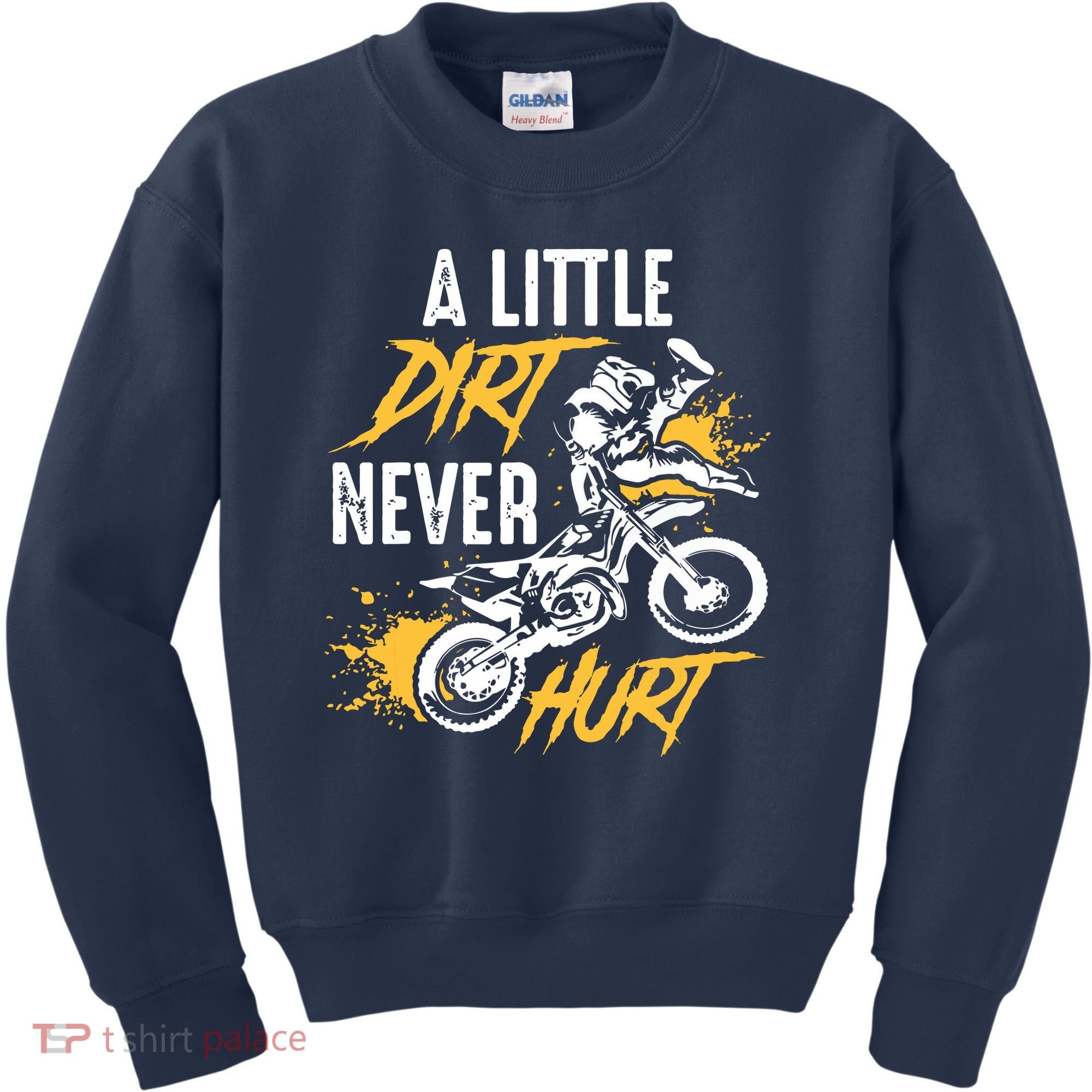 Dirt Bike Dirt Never Hurt Motocross Kids Sweatshirt
