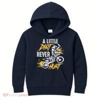 Dirt Bike Dirt Never Hurt Motocross Kids Hoodie thumb 0