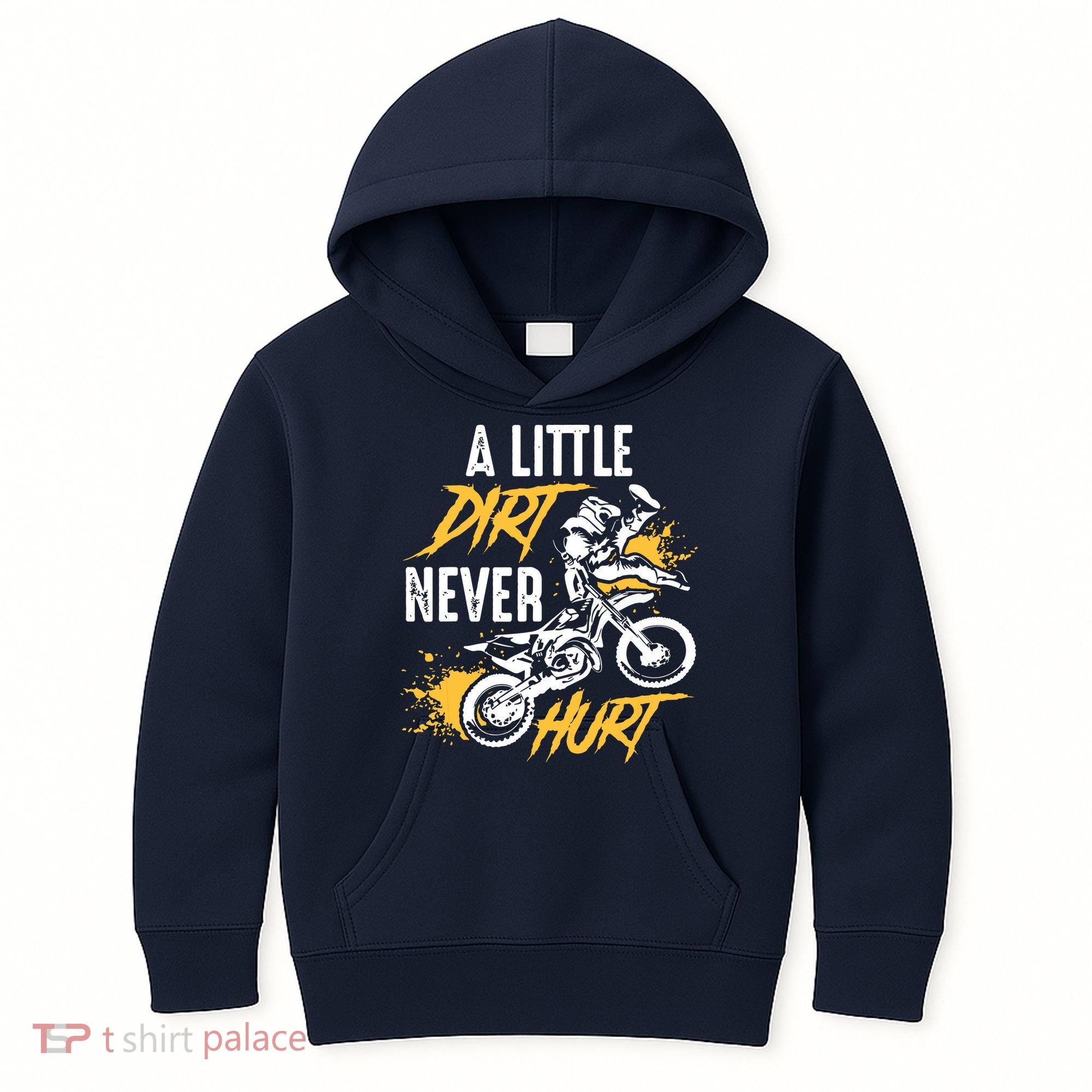 Dirt Bike Dirt Never Hurt Motocross Kids Hoodie