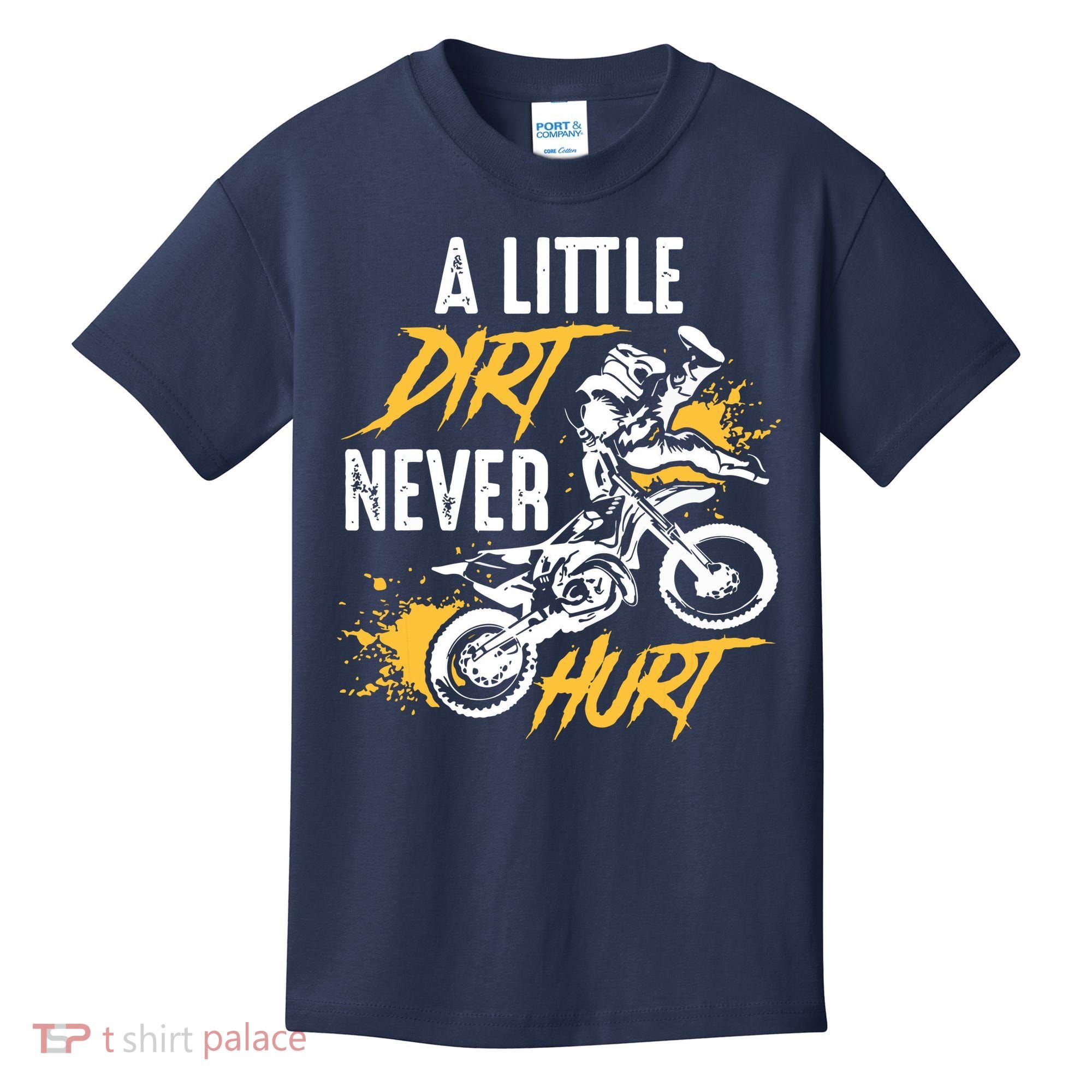 Dirt Bike Dirt Never Hurt Motocross Kids T-Shirt