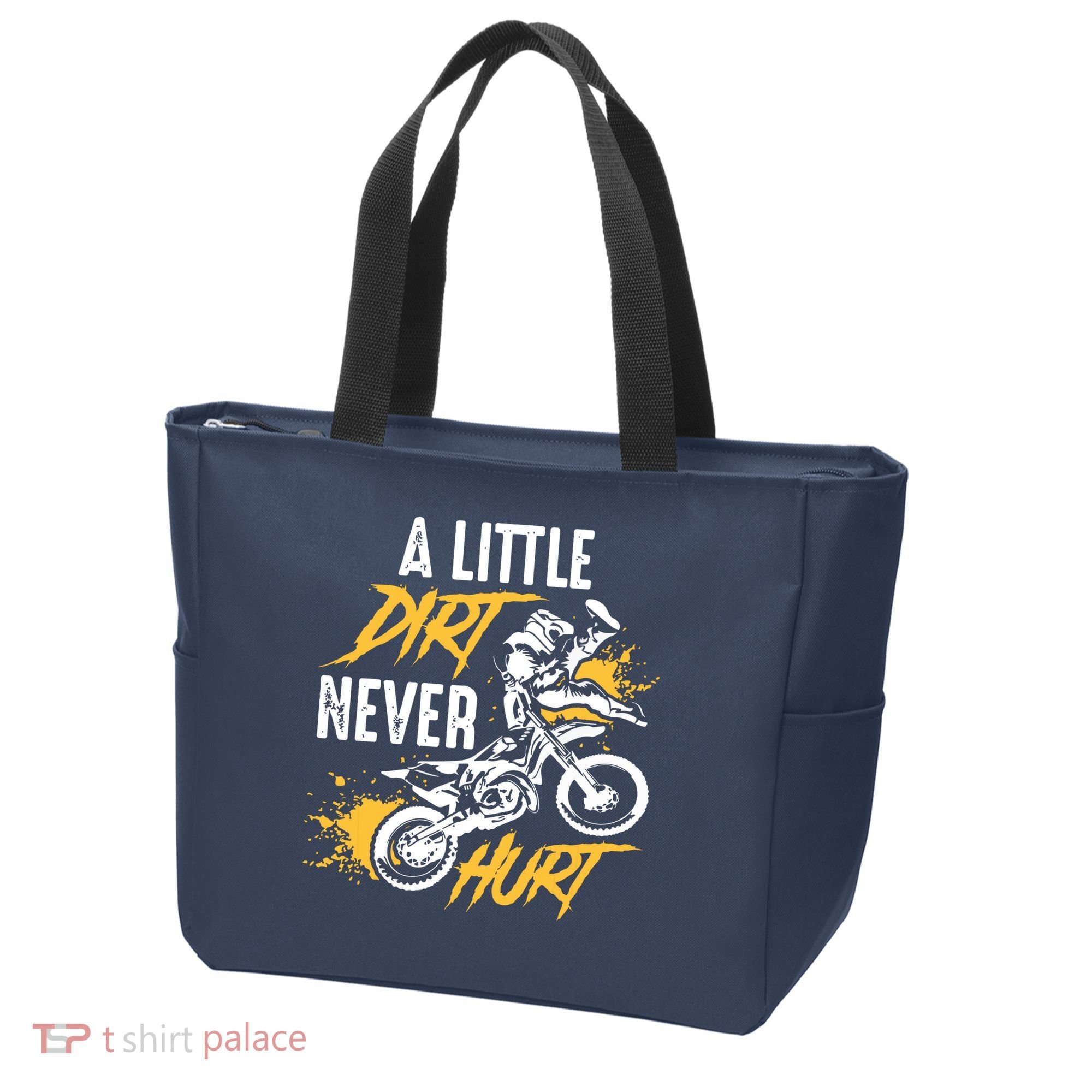 Dirt Bike Dirt Never Hurt Motocross Tote Bag