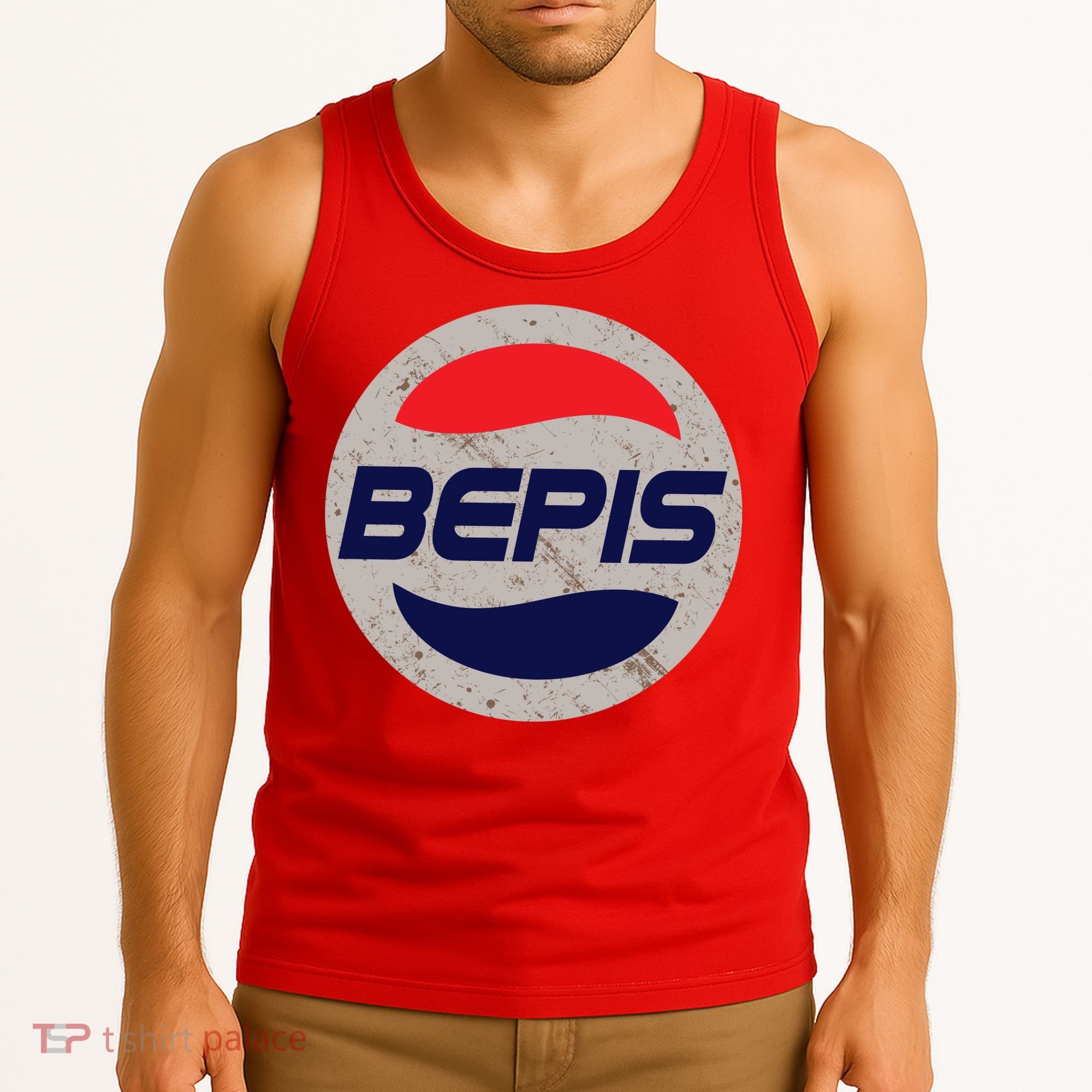 Distressed BEPIS Dank Meme Tank Top