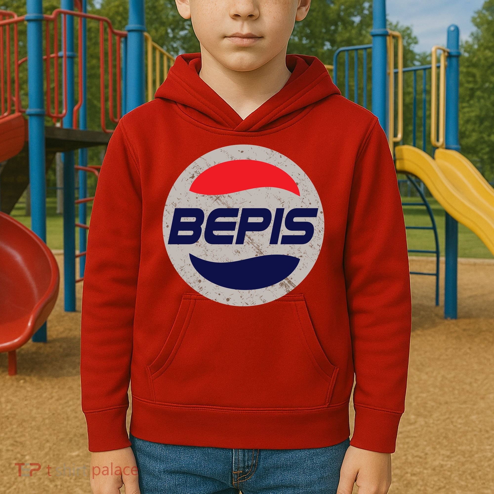 Distressed BEPIS Dank Meme Kids Hoodie