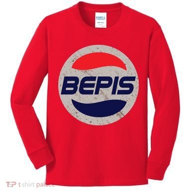 Distressed BEPIS Dank Meme Kids Long Sleeve Shirt