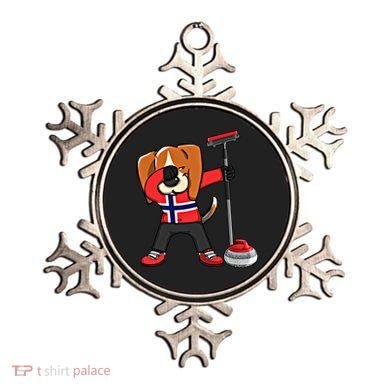 Dabbing Beagle Dog Norway Curling Lovers Jersey Winter Sport Gift Ornament