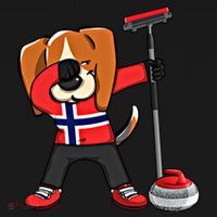 Dabbing Beagle Dog Norway Curling Lovers Jersey Winter Sport Gift Ornament thumb 1