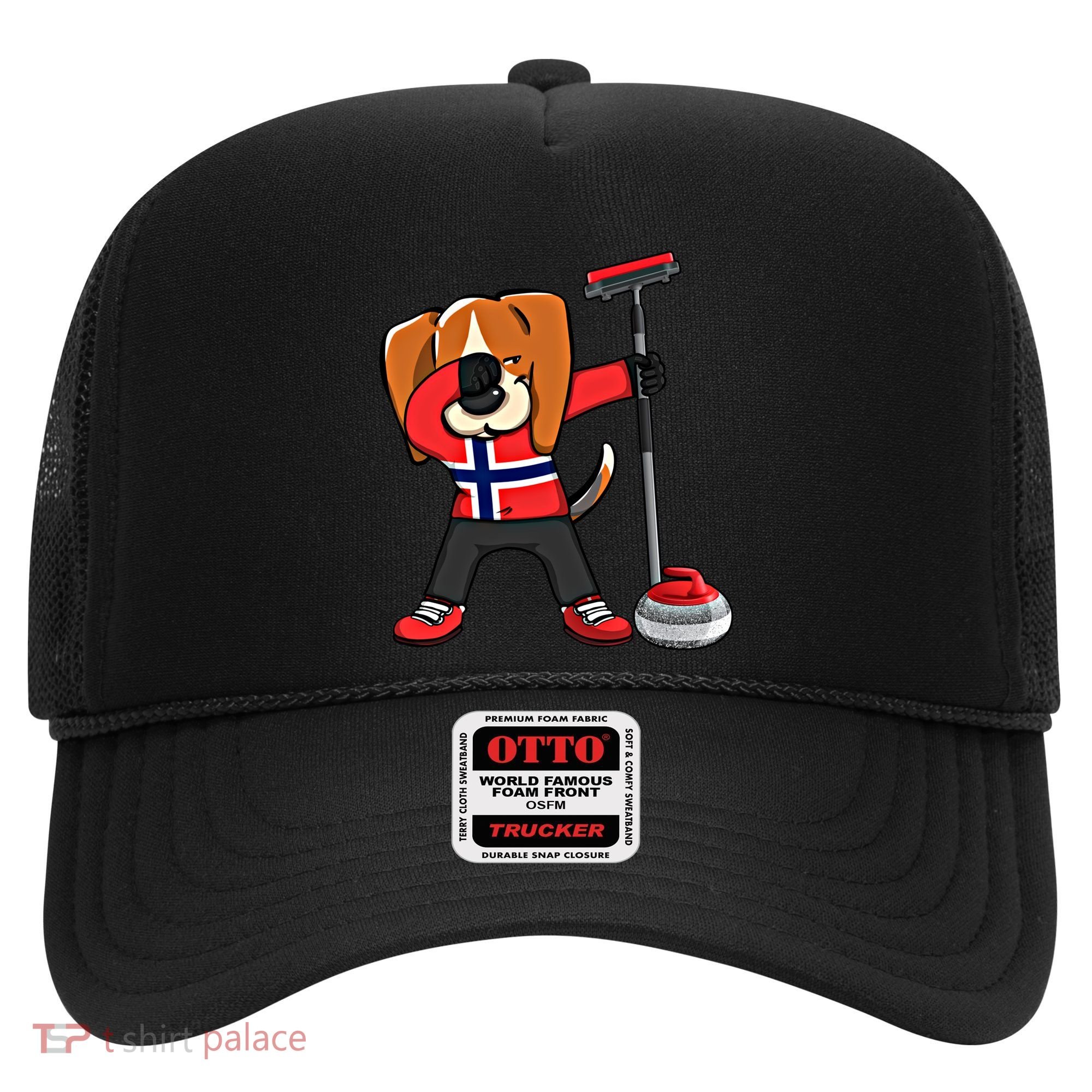 Dabbing Beagle Dog Norway Curling Lovers Jersey Winter Sport Gift Hat