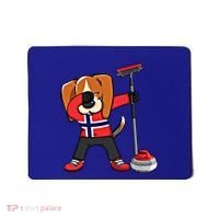 Dabbing Beagle Dog Norway Curling Lovers Jersey Winter Sport Gift Mousepad thumb 0