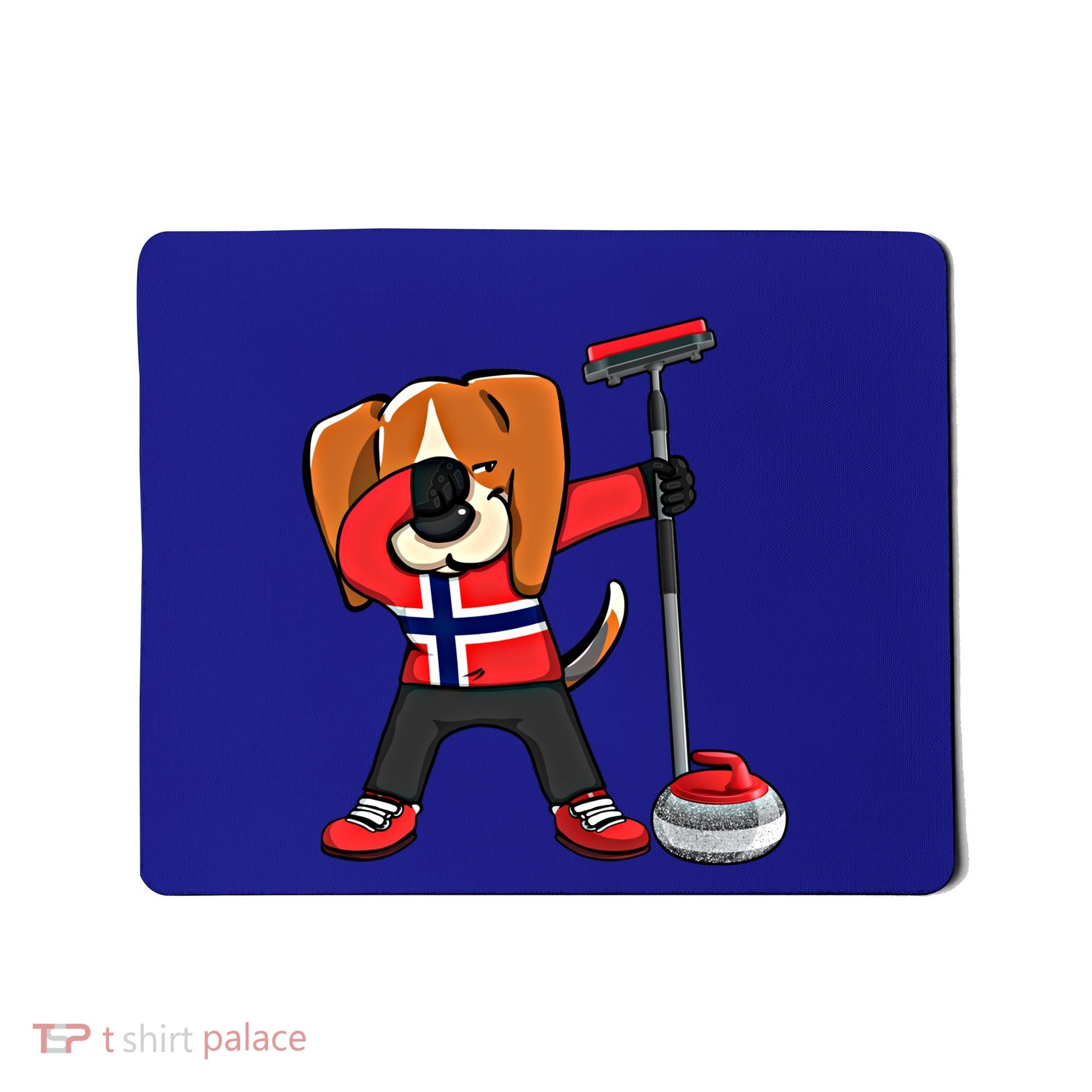 Dabbing Beagle Dog Norway Curling Lovers Jersey Winter Sport Gift Mousepad