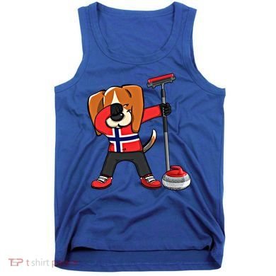 Dabbing Beagle Dog Norway Curling Lovers Jersey Winter Sport Gift Tank Top