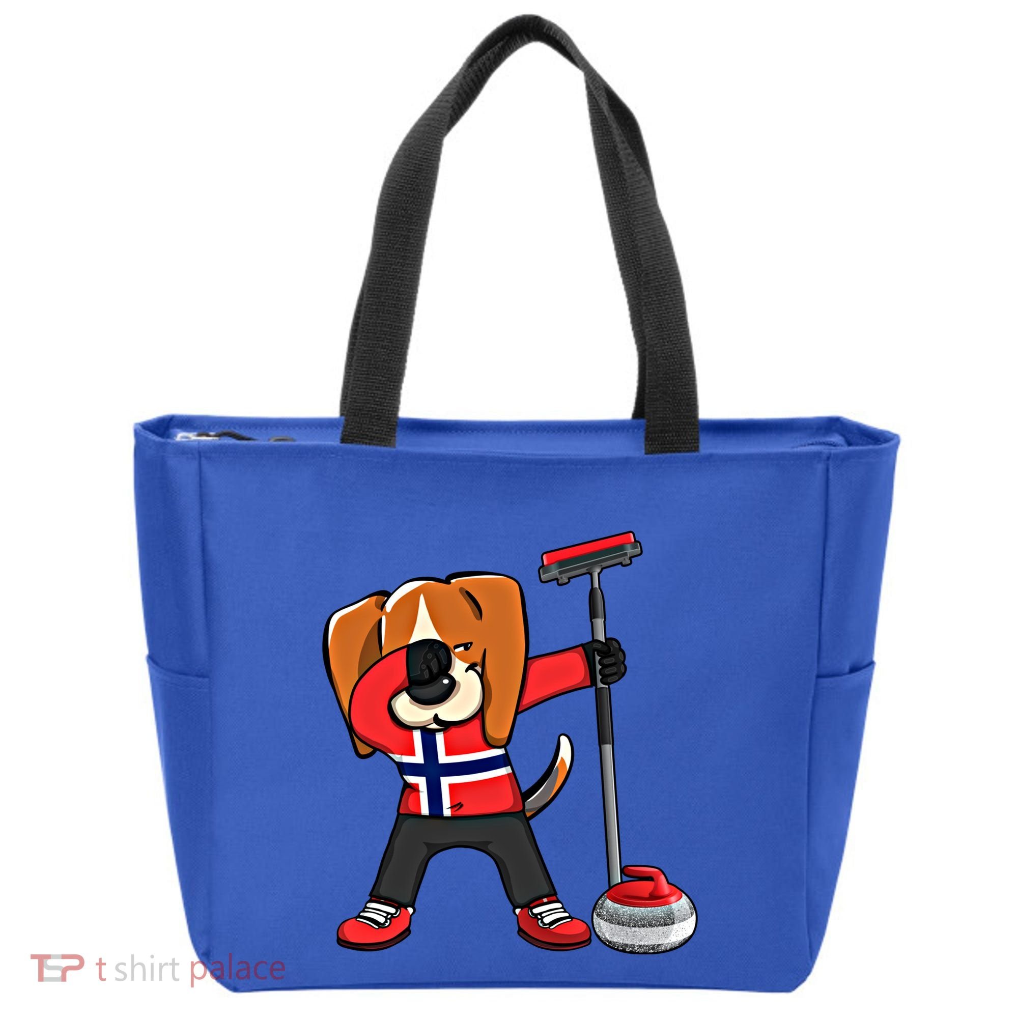 Dabbing Beagle Dog Norway Curling Lovers Jersey Winter Sport Gift Tote Bag