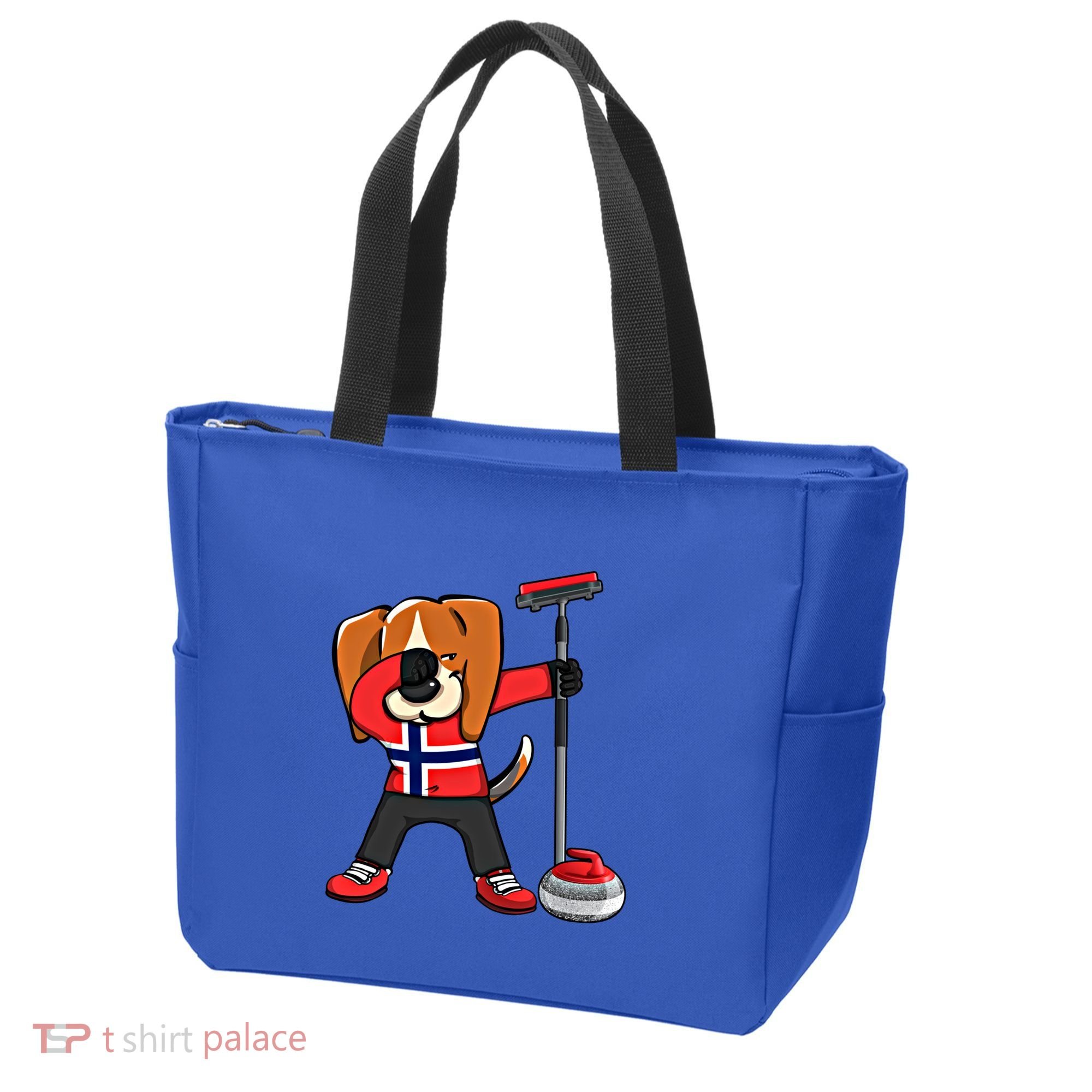 Dabbing Beagle Dog Norway Curling Lovers Jersey Winter Sport Gift Tote Bag