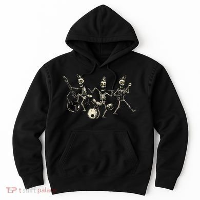 Dem Bones Dancing Singing Skeleton Rock Band Hoodie