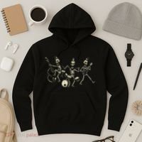 Dem Bones Dancing Singing Skeleton Rock Band Hoodie thumb 3