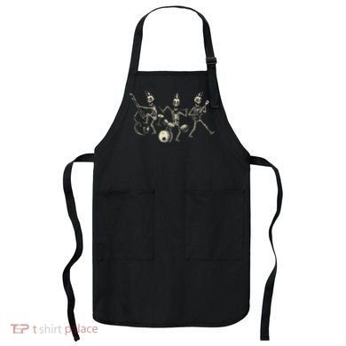 Dem Bones Dancing Singing Skeleton Rock Band Apron