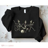 Dem Bones Dancing Singing Skeleton Rock Band Sweatshirt thumb 2