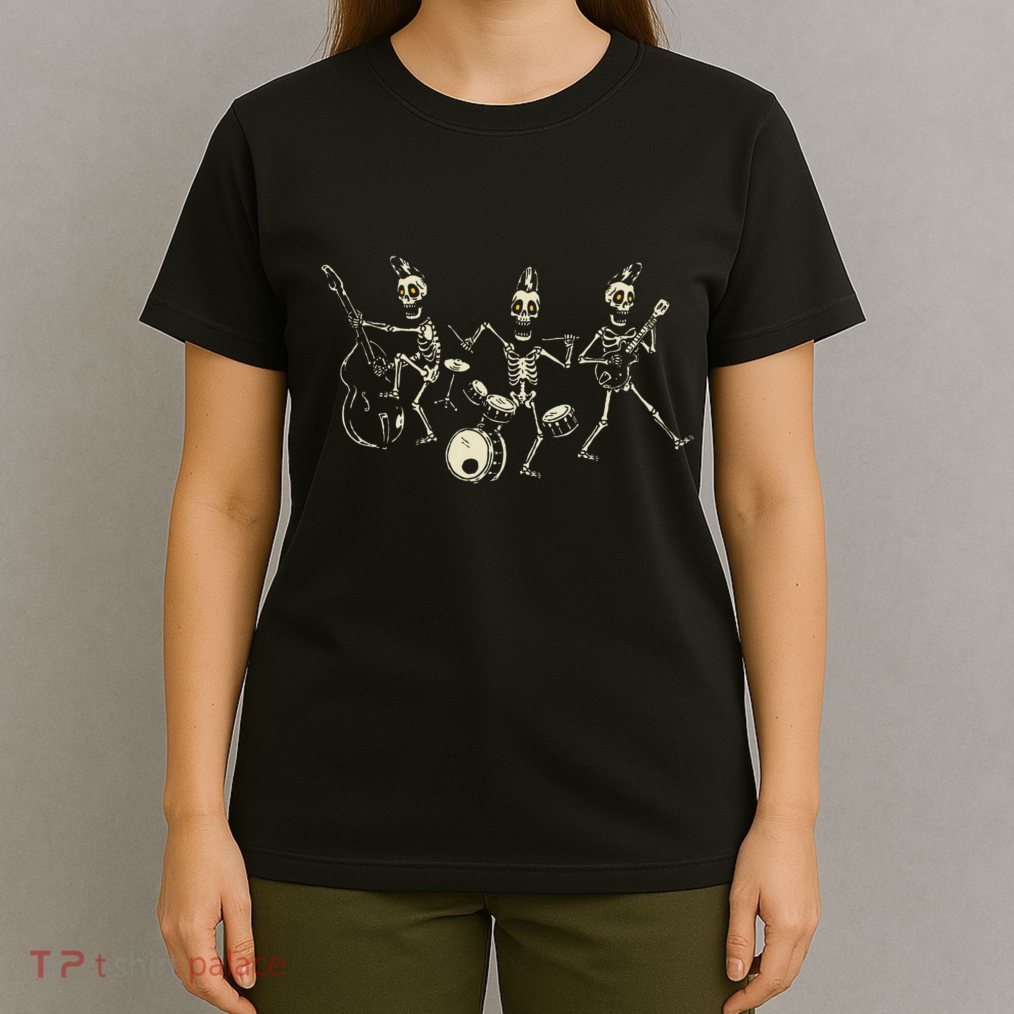 Dem Bones Dancing Singing Skeleton Rock Band T-Shirt