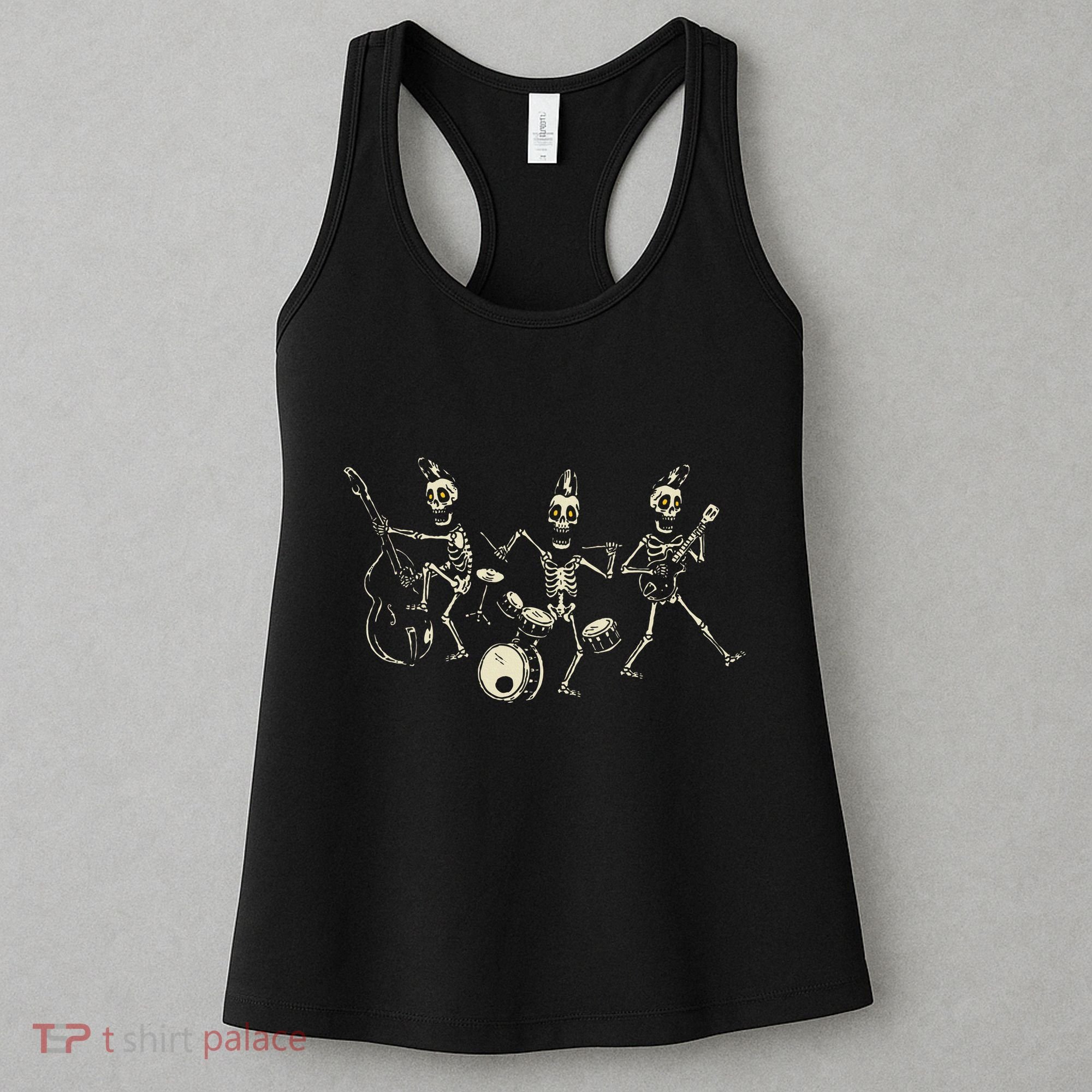 Dem Bones Dancing Singing Skeleton Rock Band Women's Tank Top