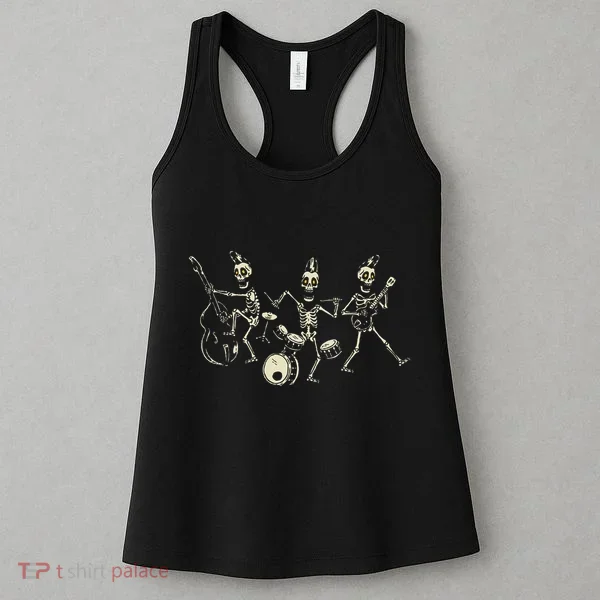 Dem Bones Dancing Singing Skeleton Rock Band Women's Tank Top