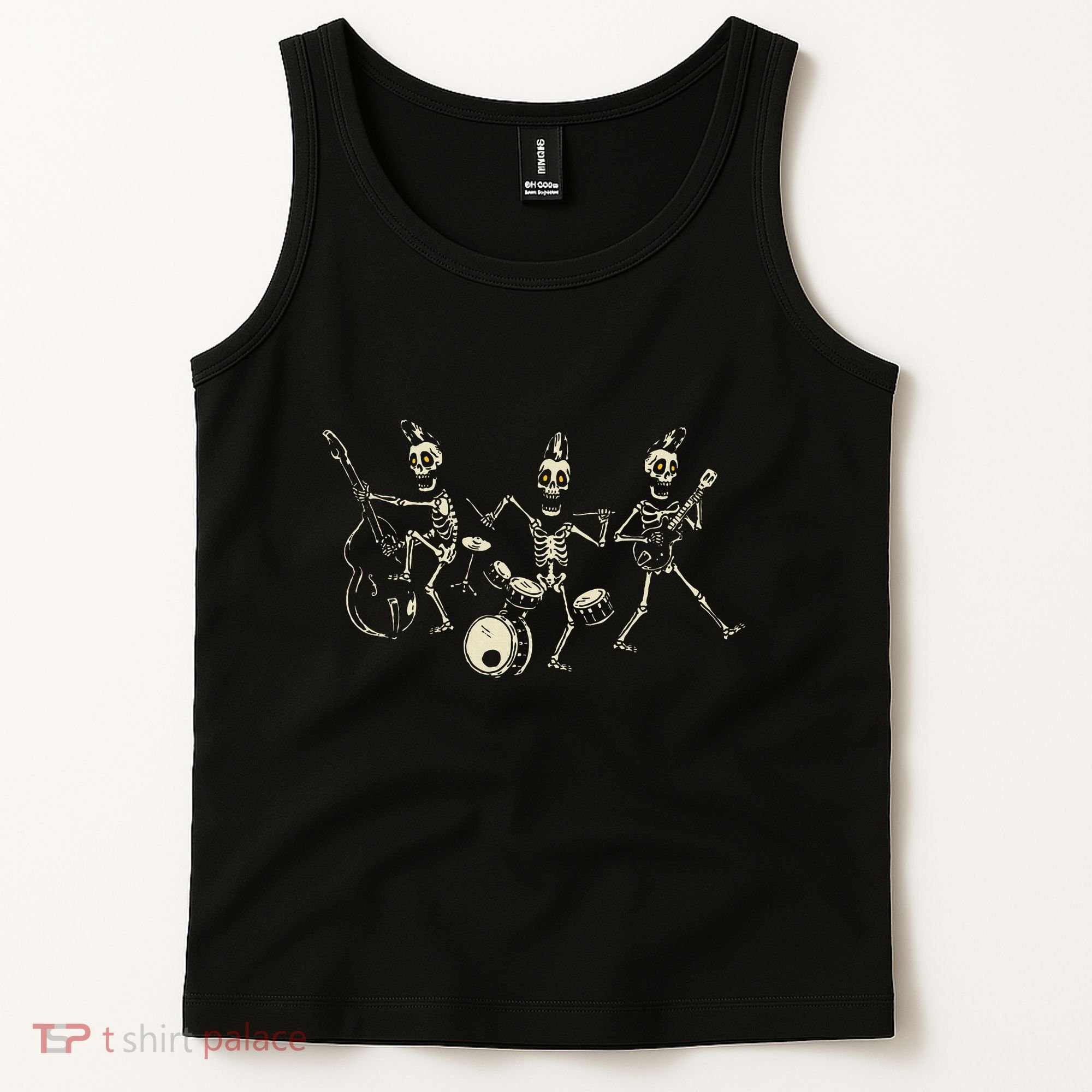 Dem Bones Dancing Singing Skeleton Rock Band Tank Top