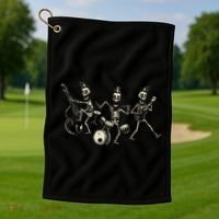 Dem Bones Dancing Singing Skeleton Rock Band Golf Towel thumb 1