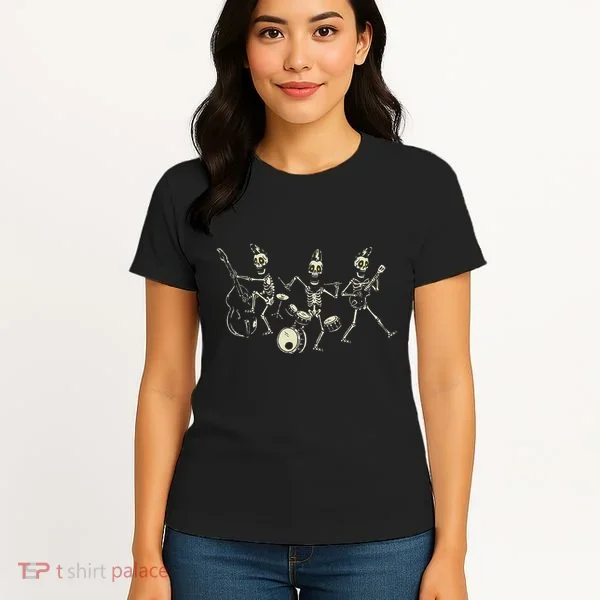 Dem Bones Dancing Singing Skeleton Rock Band Women's T-Shirt