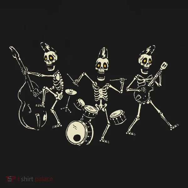 Dem Bones Dancing Singing Skeleton Rock Band Women's T-Shirt