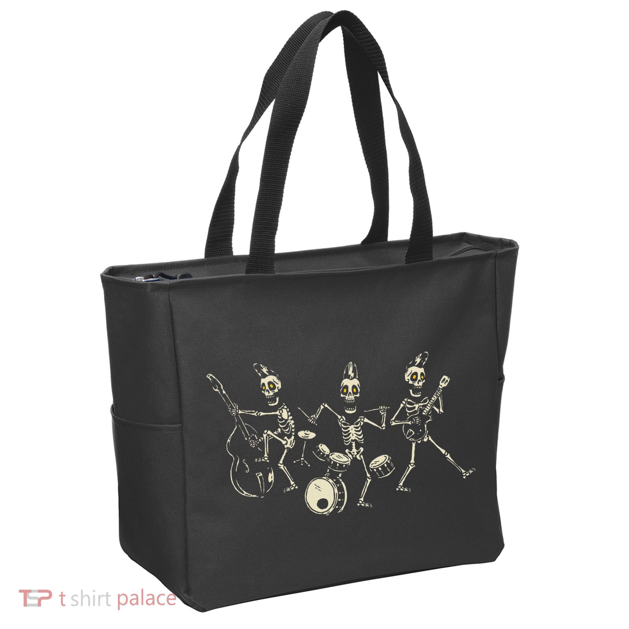 Dem Bones Dancing Singing Skeleton Rock Band Tote Bag