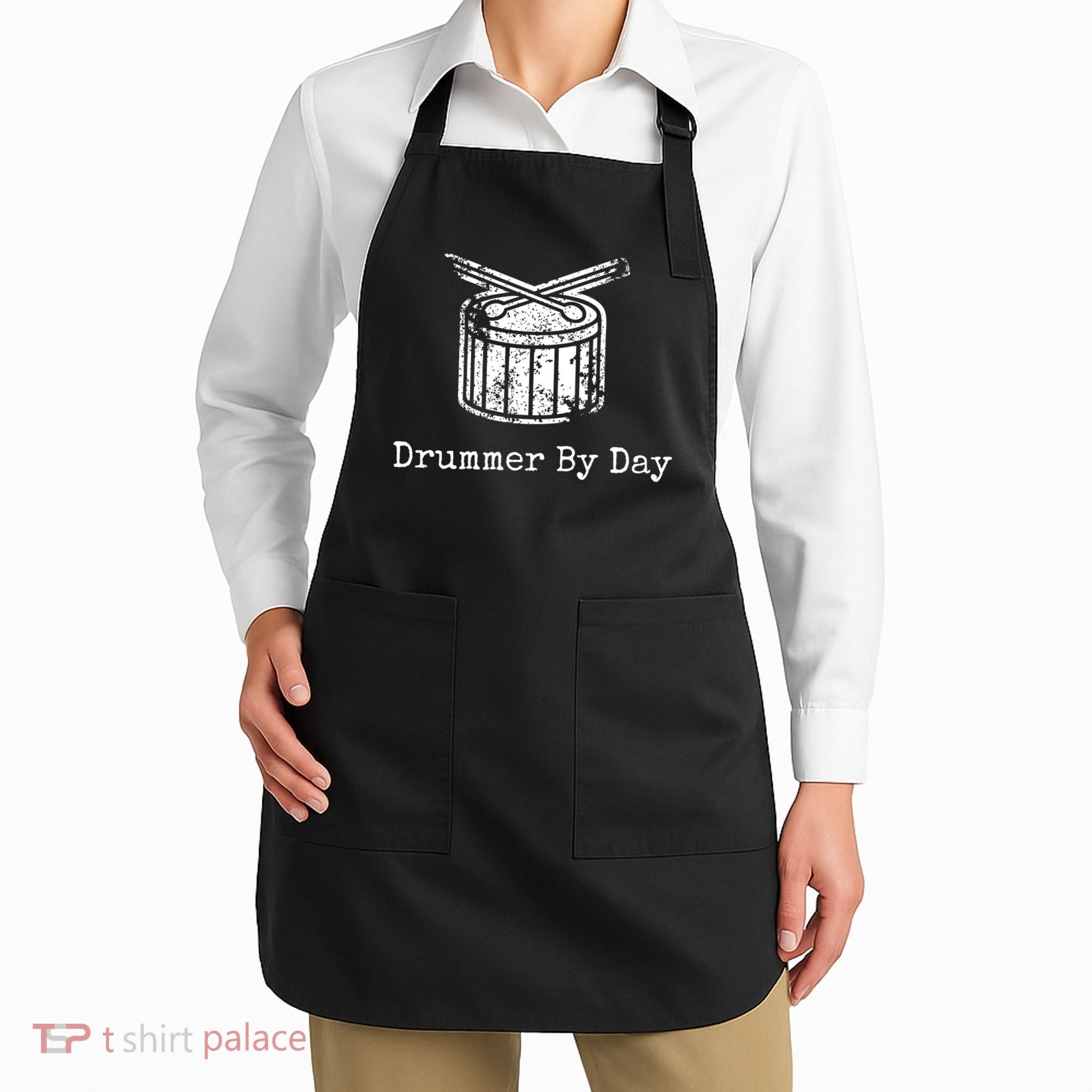 Drummer By Day Apron
