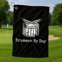Drummer By Day Golf Towel thumb 1