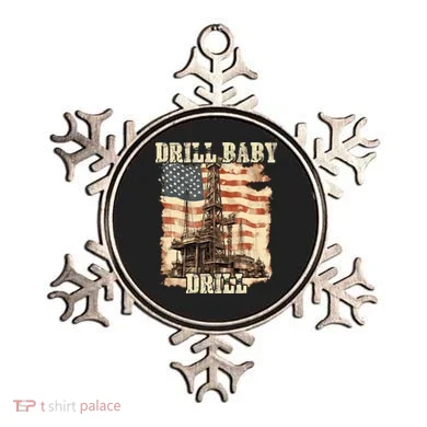 Drill Baby Drill American Flag Design Ornament