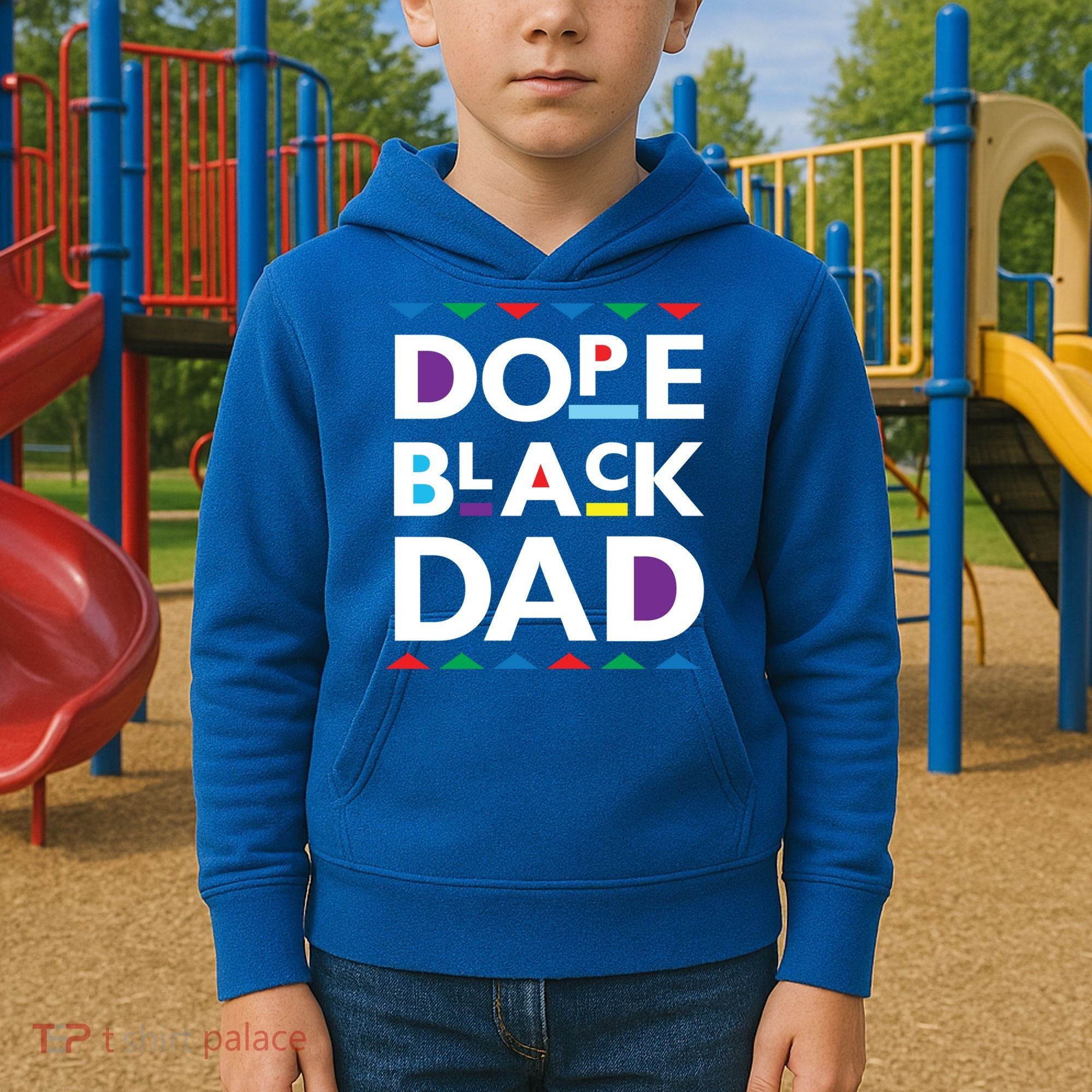Dope Black Dad Gift Black History Gift Dope Black Father Great Gift Kids Hoodie