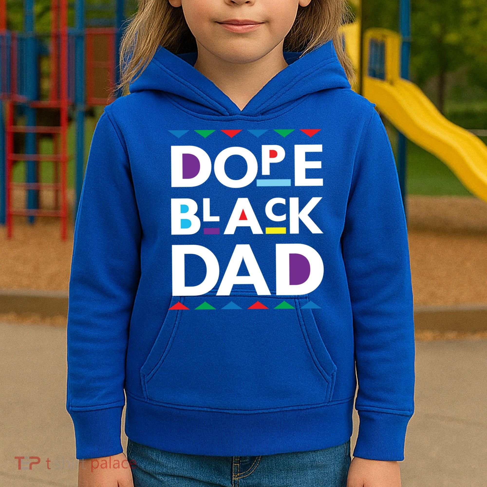 Dope Black Dad Gift Black History Gift Dope Black Father Great Gift Kids Hoodie