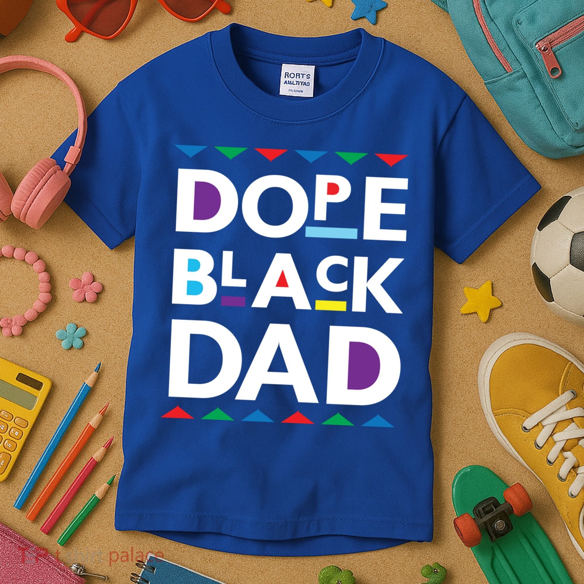 Dope Black Dad Gift Black History Gift Dope Black Father Great Gift Kids T-Shirt