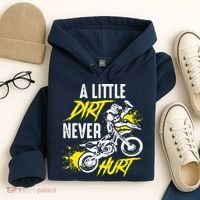 Dirt Bike Dirt Never Hurt Motocross Hoodie thumb 4