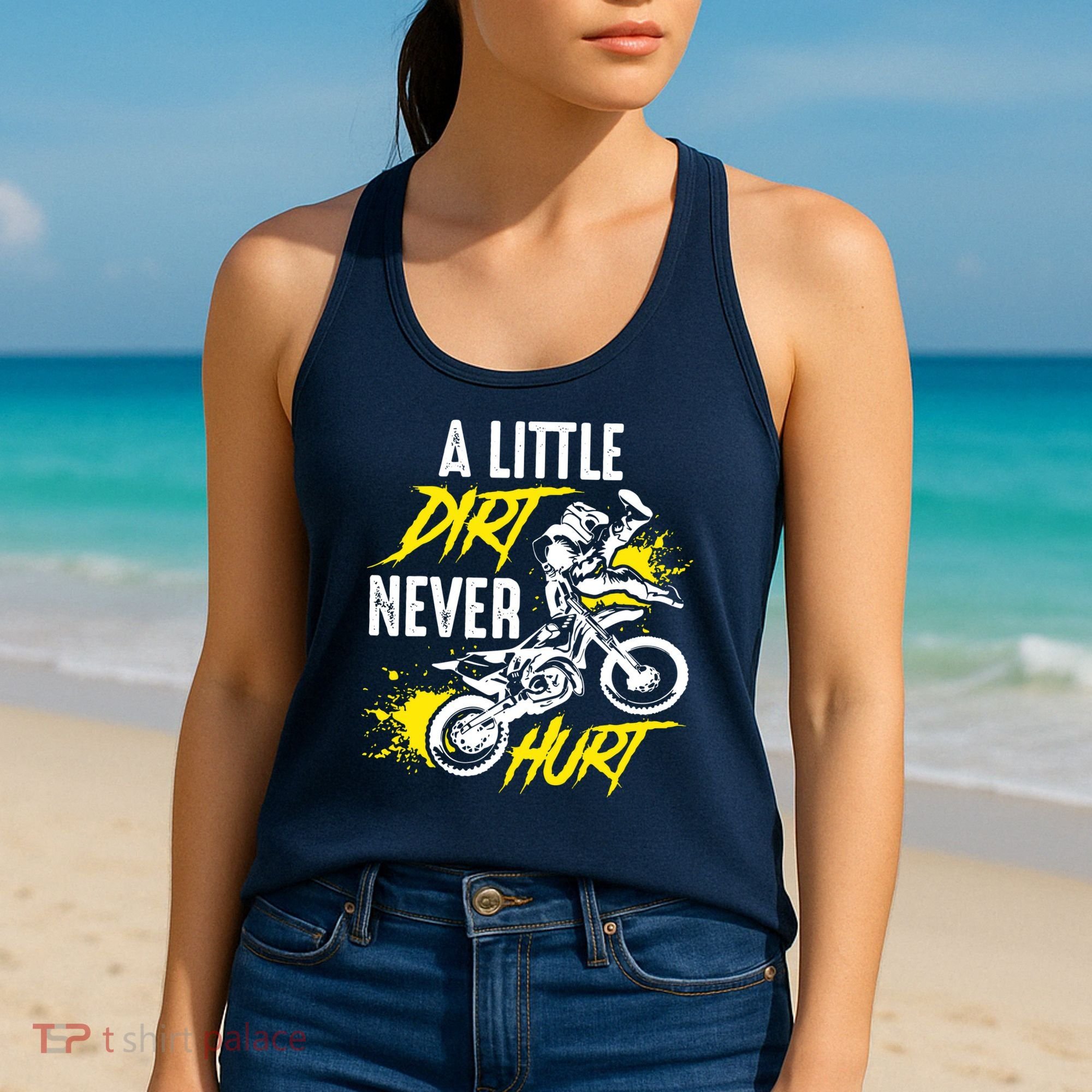 Dirt Bike Dirt Never Hurt Motocross Women's Tank Top