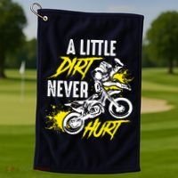 Dirt Bike Dirt Never Hurt Motocross Golf Towel thumb 1