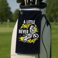 Dirt Bike Dirt Never Hurt Motocross Golf Towel thumb 2