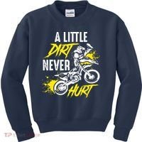 Dirt Bike Dirt Never Hurt Motocross Kids Sweatshirt thumb 0