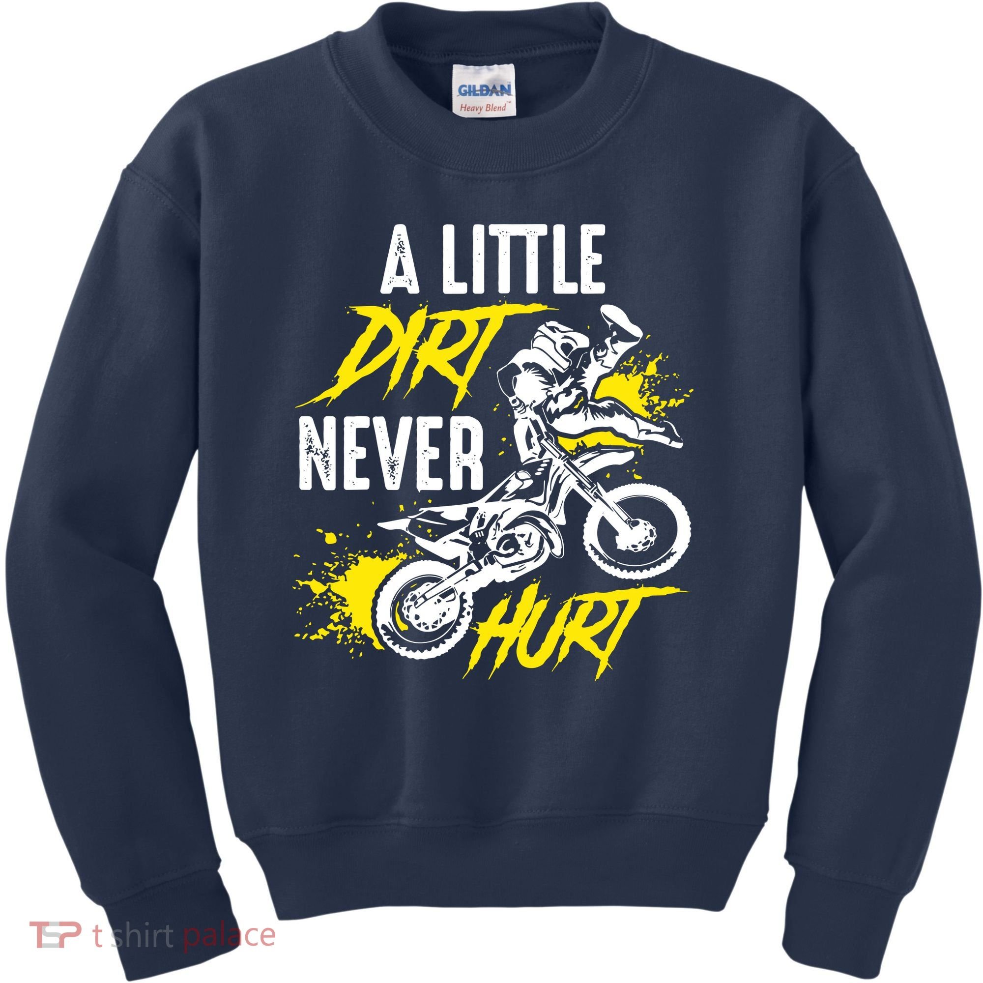 Dirt Bike Dirt Never Hurt Motocross Kids Sweatshirt