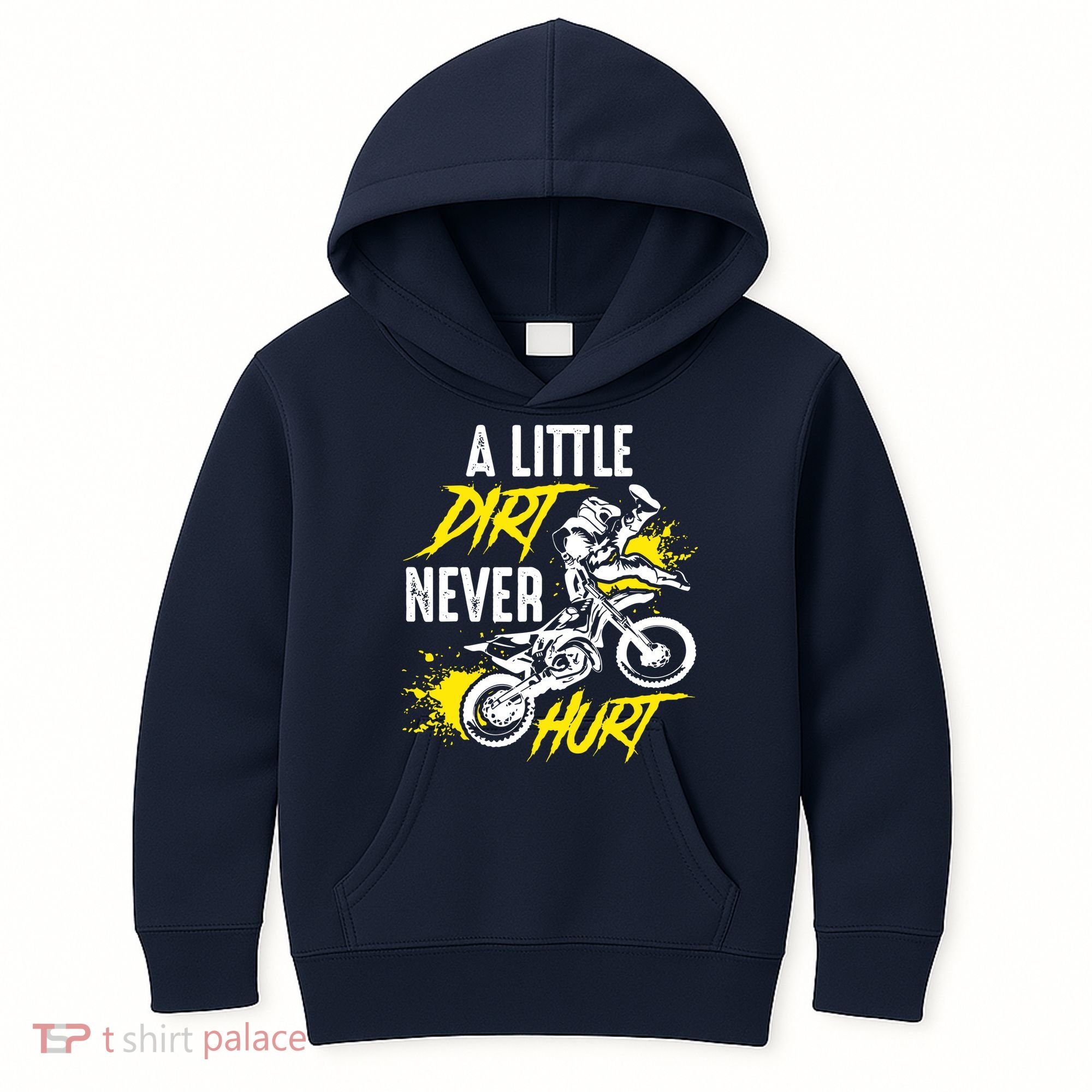 Dirt Bike Dirt Never Hurt Motocross Kids Hoodie