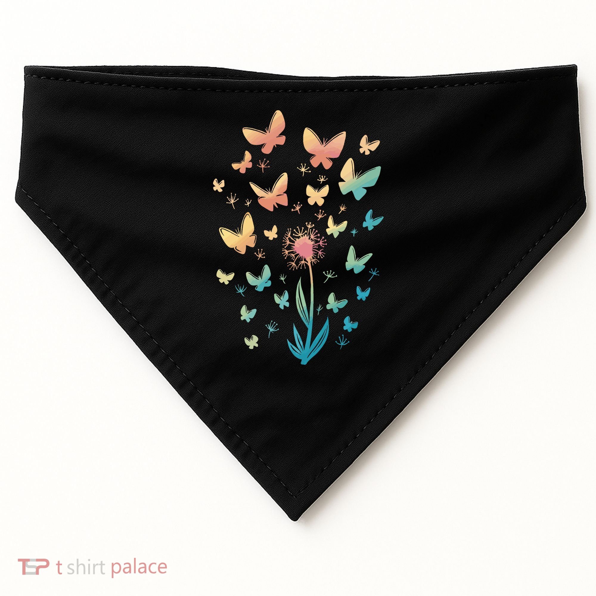Dandelion Butterfly USA-Made Doggie Bandana