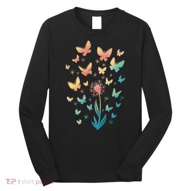 Dandelion Butterfly Long Sleeve Shirt