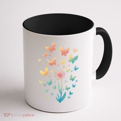 Dandelion Butterfly Coffee Mug back