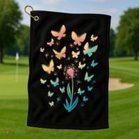 Dandelion Butterfly Golf Towel thumb 1