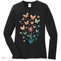 Dandelion Butterfly Women's Long Sleeve Shirt thumb 0